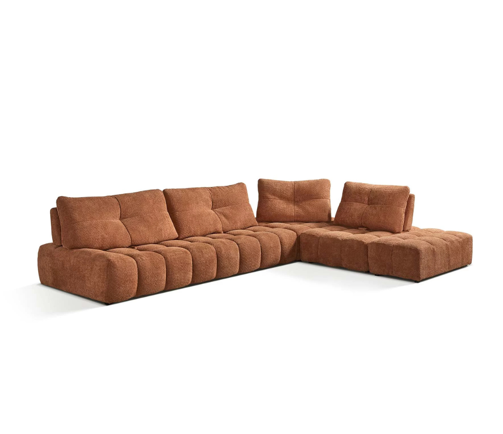 Canapé d'angle modulable avec dossiers avance recule