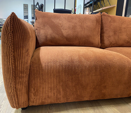 canapé d'angle terracotta méridienne