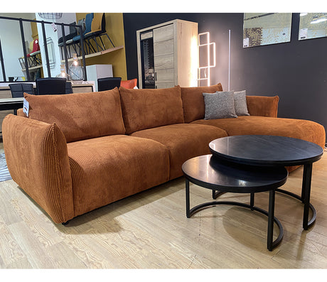 canapé d'angle terracotta méridienne