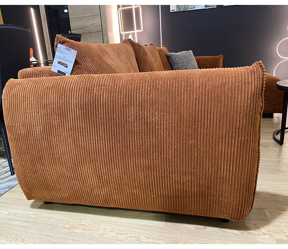 canapé d'angle terracotta méridienne