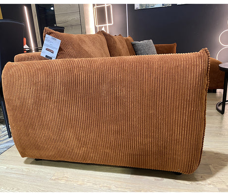 canapé d'angle terracotta méridienne