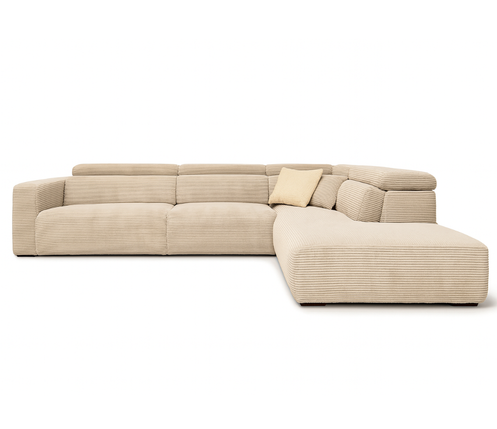 Velvet corner sofa relax 284x235cm - Faster
