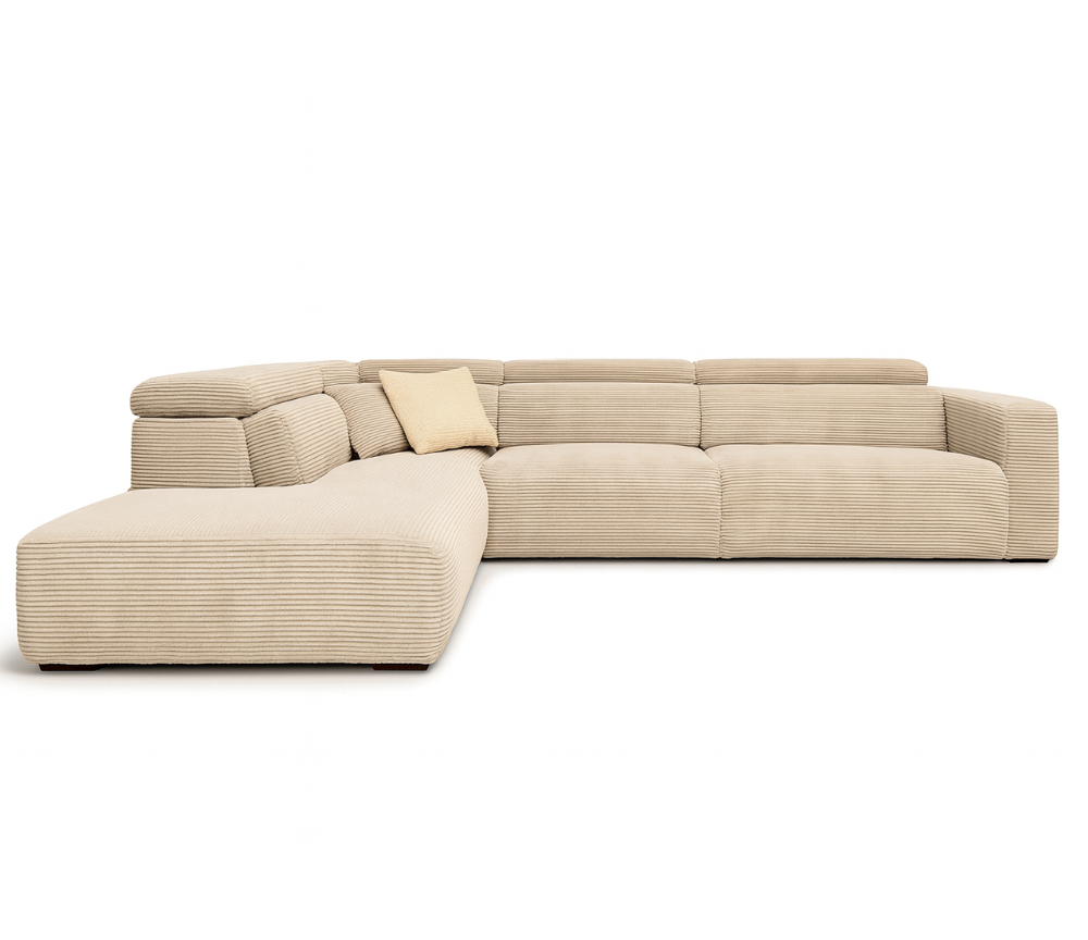 Velvet corner sofa relax 284x235cm - Faster