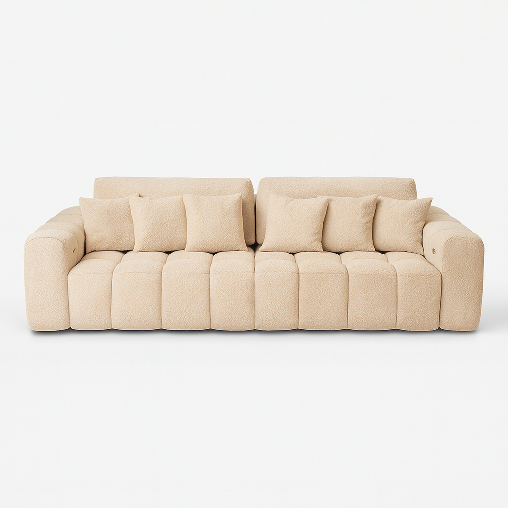 Canapé droit 4 places assises coulissantes - Eloïse