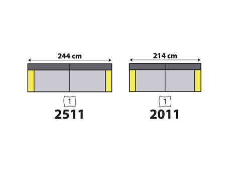Canapé droit beige en tissu - Souffle d'intérieur