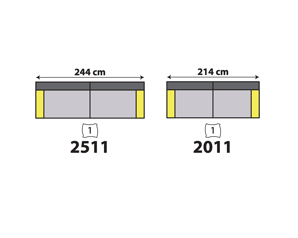 Schéma dimensions – Noah – L 244 cm / L 214 cm