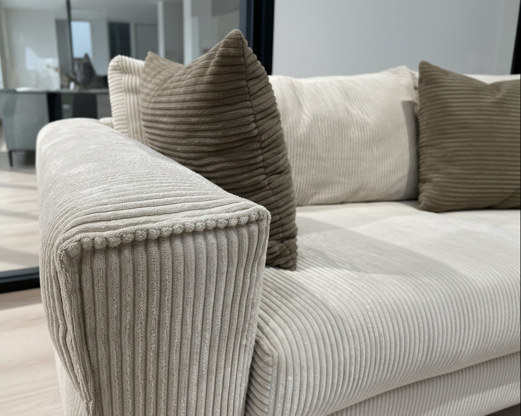 Détail dossier – Lovy – velours côtelé doux et résistant