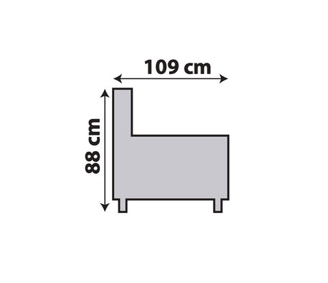 Canapé droit en velours côtelé - Souffle d'intérieur