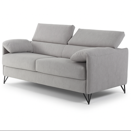 canape convertible rapido gris vue de profil