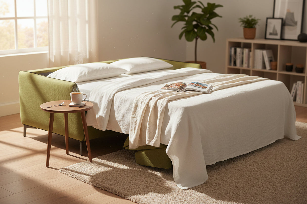 Canapé rapido vert convertible - Souffle d'intérieur