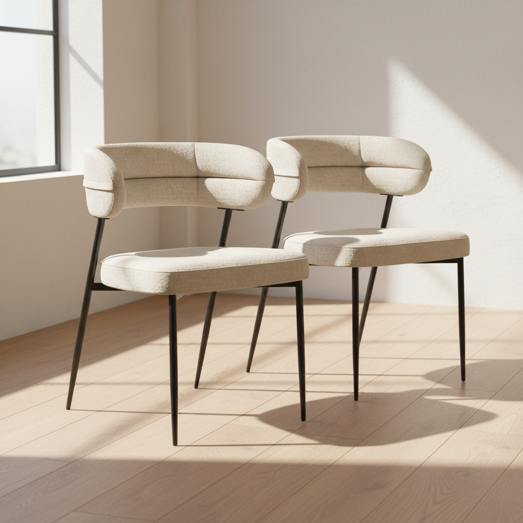 Lot de 2 chaises arrondi - Londres Akante