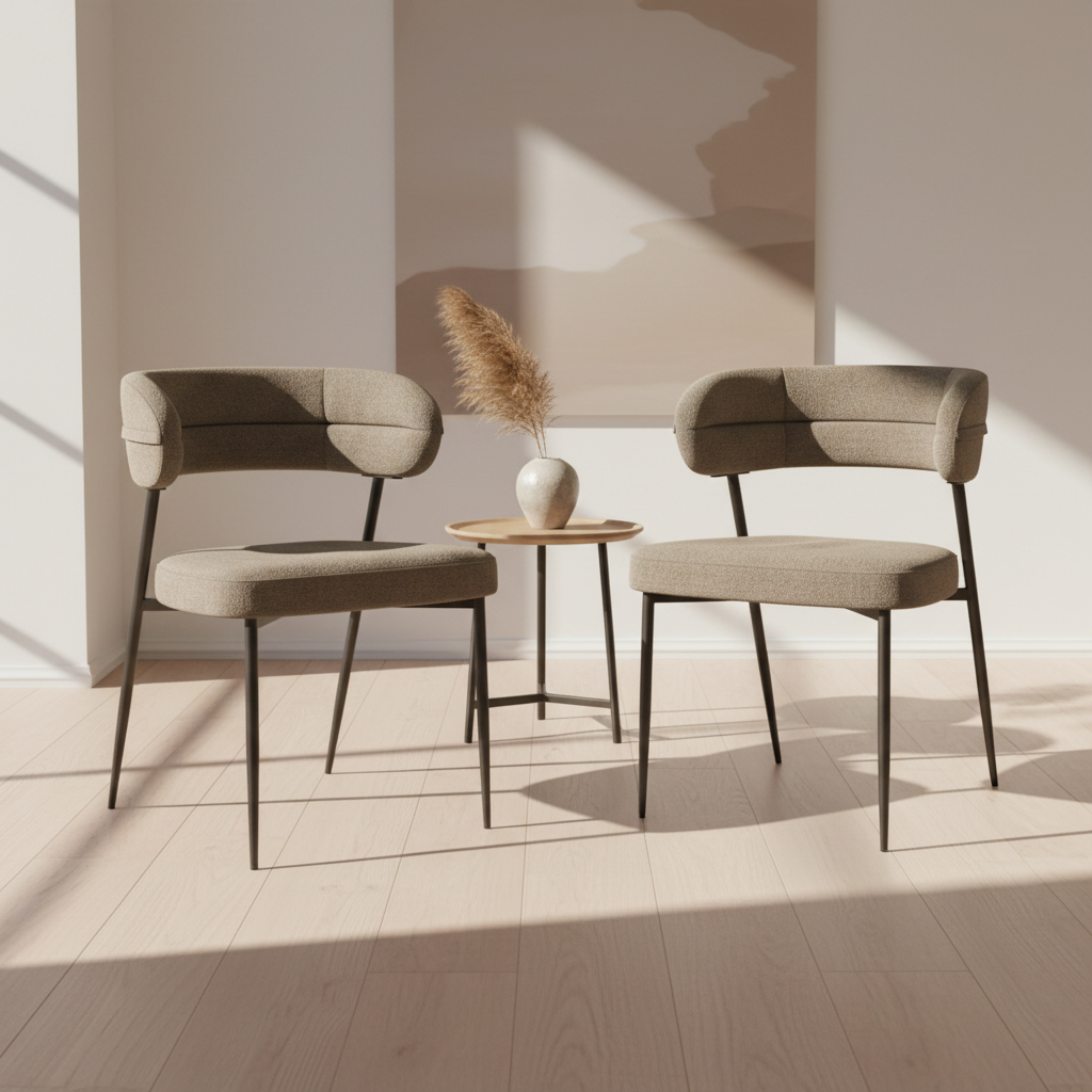 Lot de 2 chaises arrondi - Londres Akante