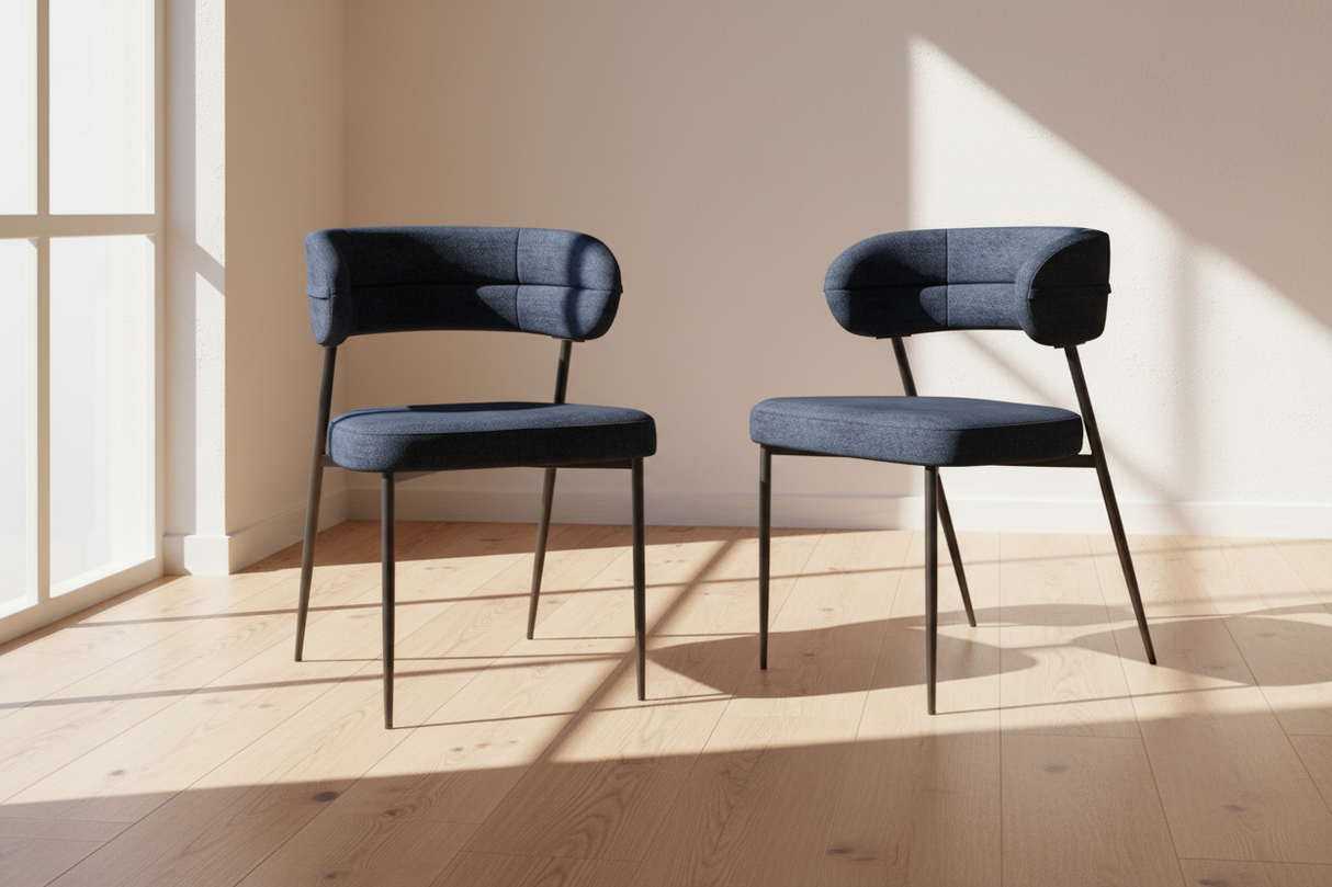 Lot de 2 chaises arrondi - Londres Akante