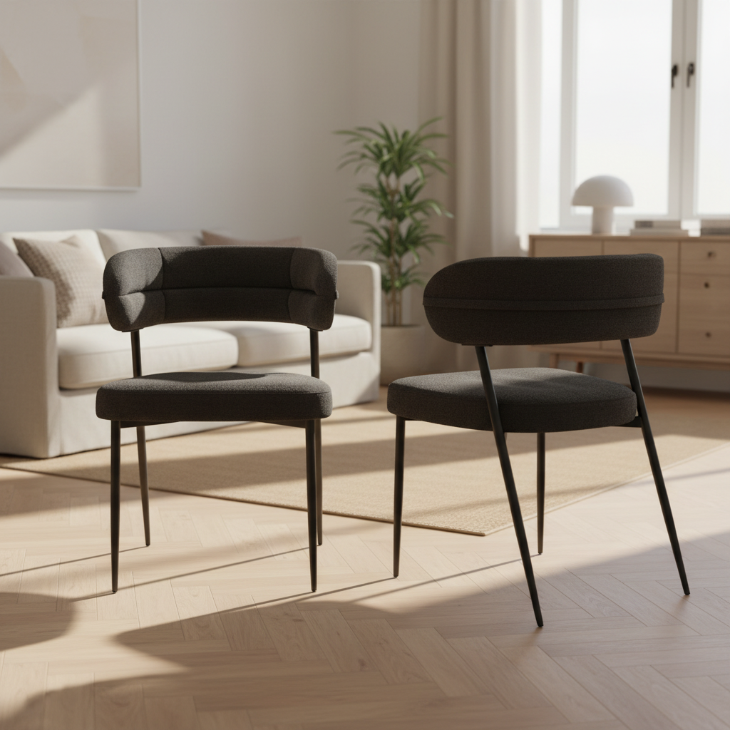 Lot de 2 chaises arrondi - Londres Akante