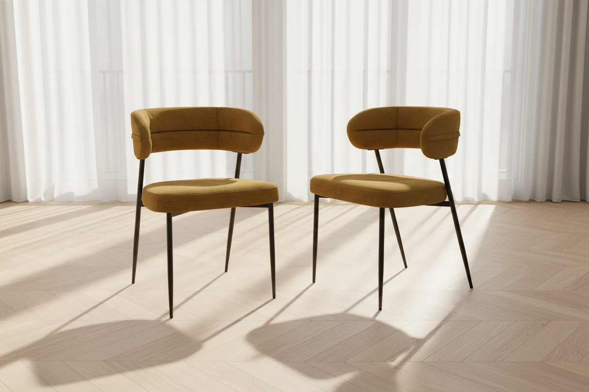 Lot de 2 chaises arrondi - Londres Akante