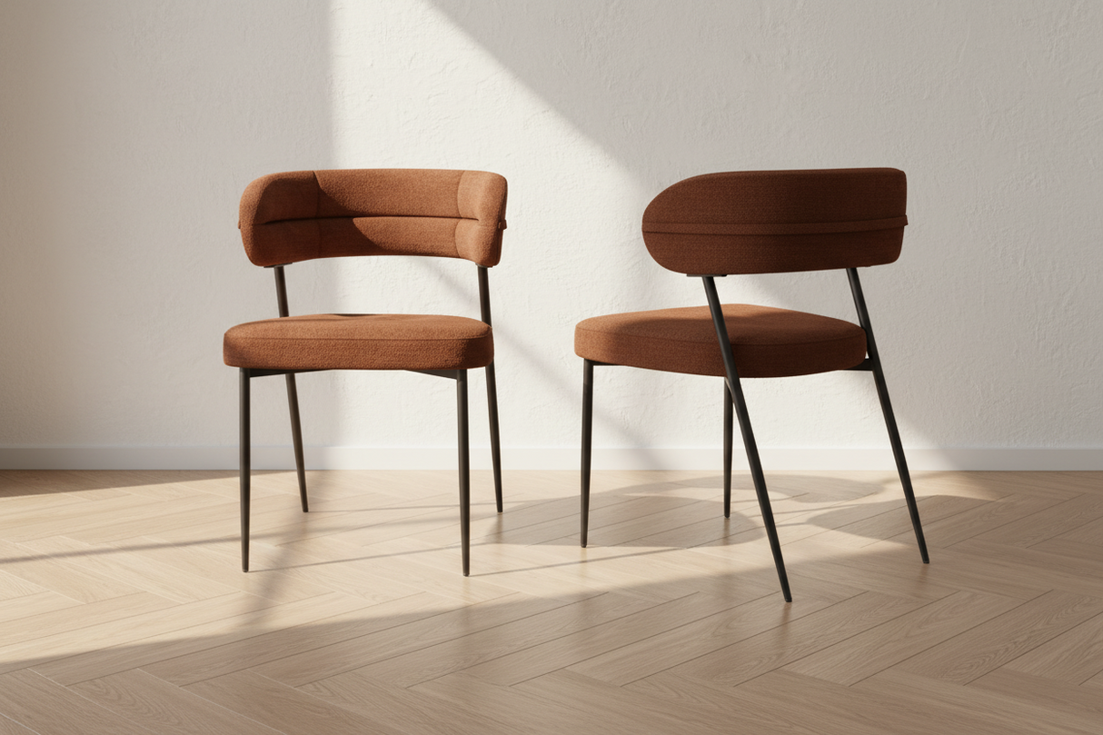Lot de 2 chaises arrondi - Londres Akante