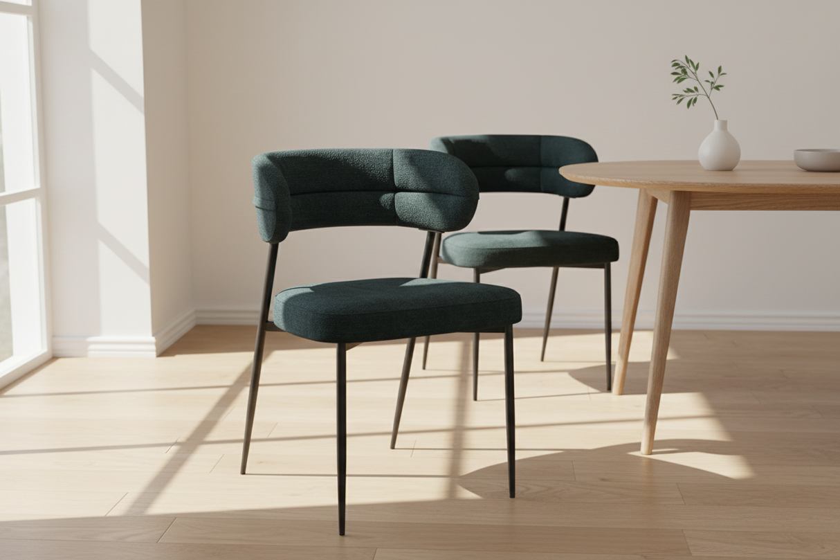 Lot de 2 chaises arrondi - Londres Akante