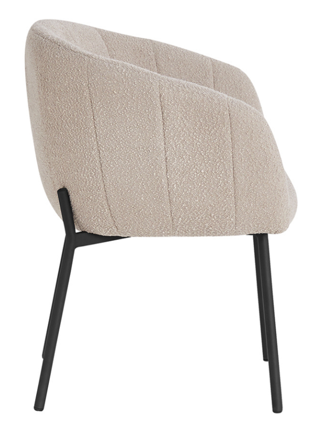 fauteuil de table à manger chaise avec accoudoir beige - Sevillana