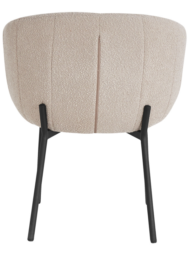 fauteuil de table à manger chaise avec accoudoir beige - Sevillana