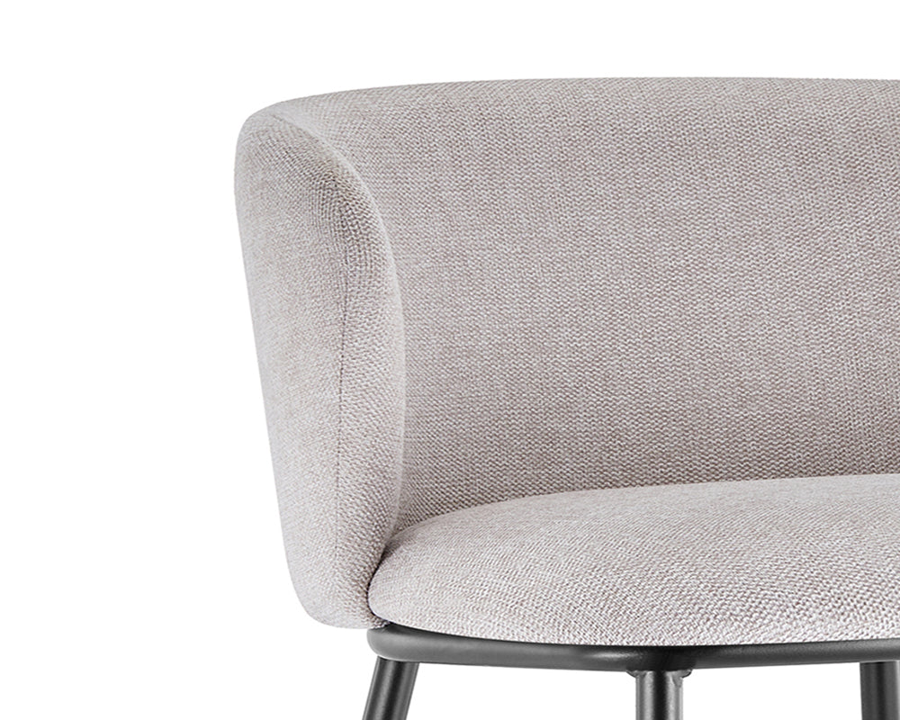 Chaise bar de cuisine beige - Rousseau Furniture - Souffle d'Intérieur