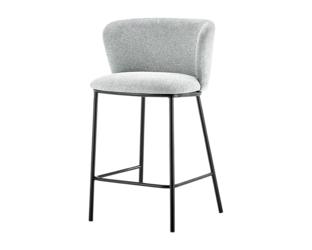 Chaise bar de cuisine gris clair - Rousseau Furniture - Souffle d'Intérieur