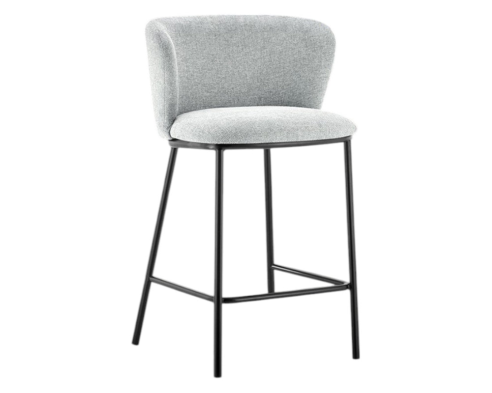 Chaise bar de cuisine gris clair - Rousseau Furniture - Souffle d'Intérieur