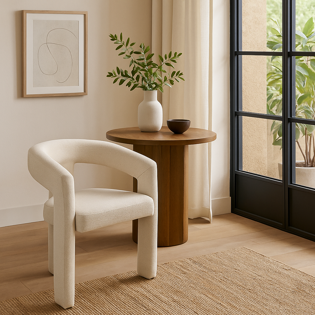 chaise fauteuil beige