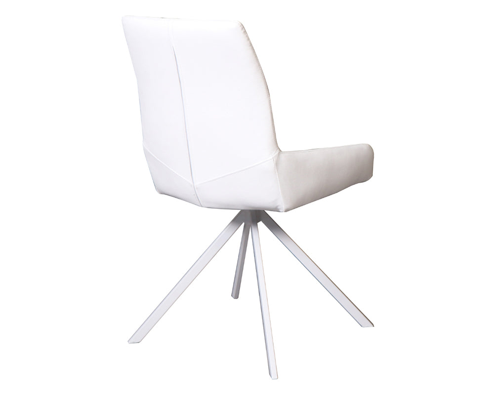 chaise en simili cuir blanc de salle a manger