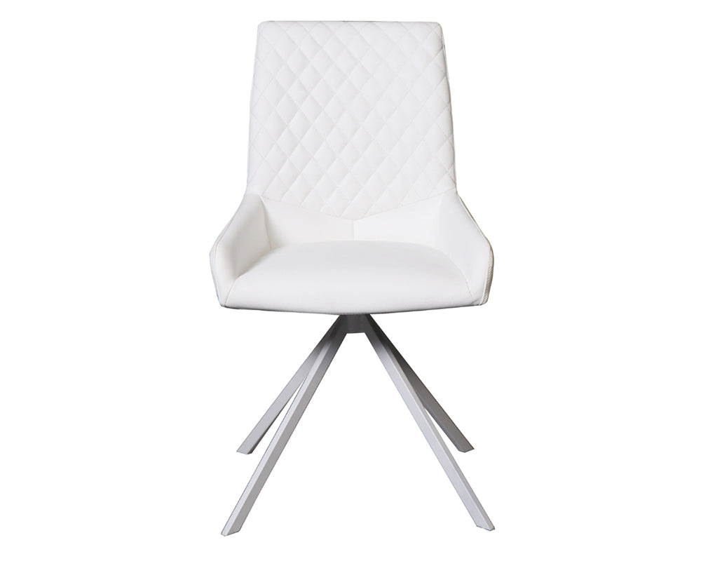 chaise en simili cuir blanc de salle a manger