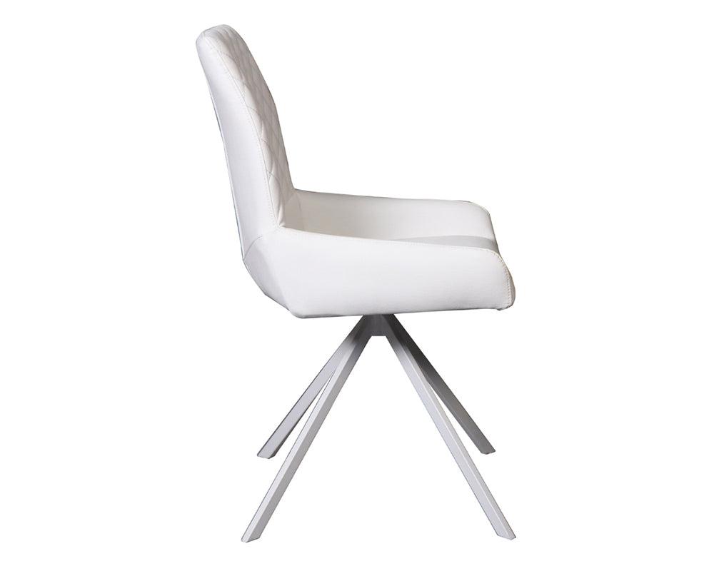 chaise en simili cuir blanc de salle a manger