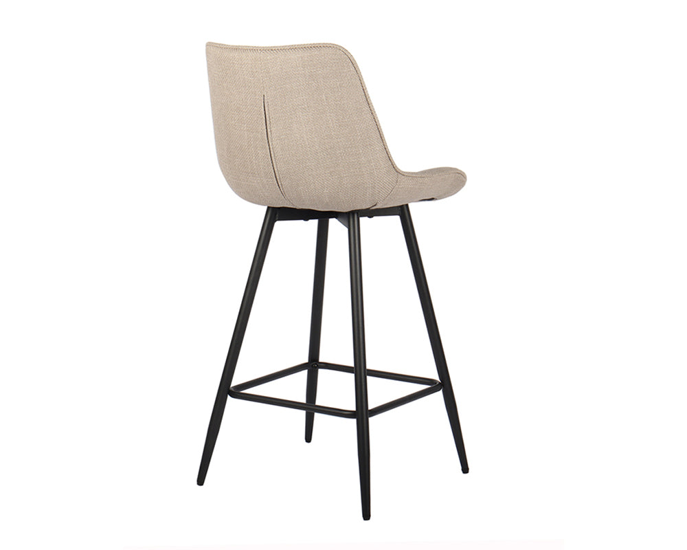 Chaise de bar en métal beige - Rousseau Furniture - Souffle d'Intérieur