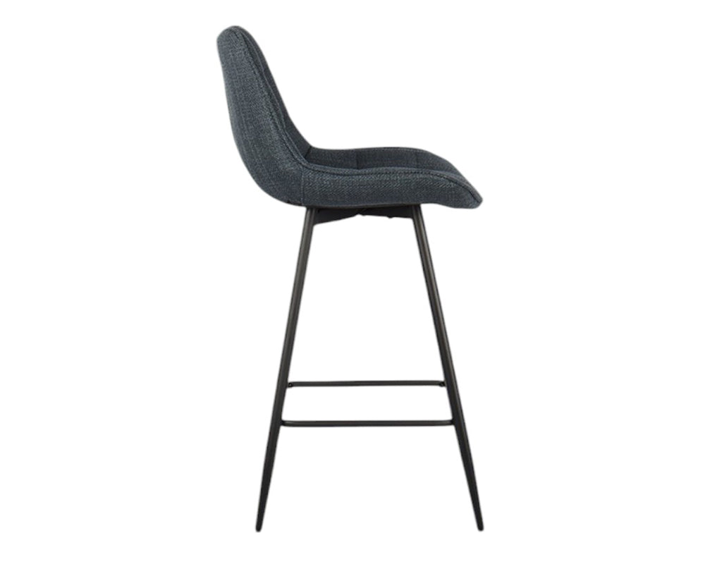 Chaise de bar en métal gris foncé - Rousseau Furniture - Souffle d'Intérieur