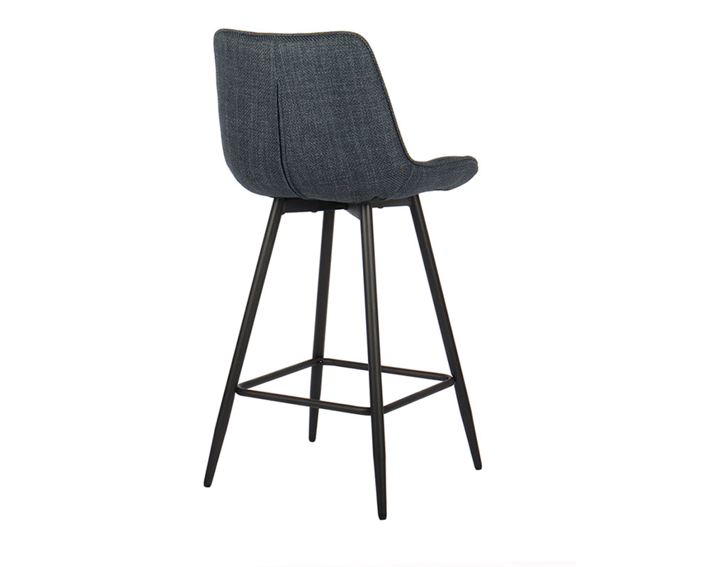 Chaise de bar en métal bleu foncé - Rousseau Furniture - Souffle d'Intérieur