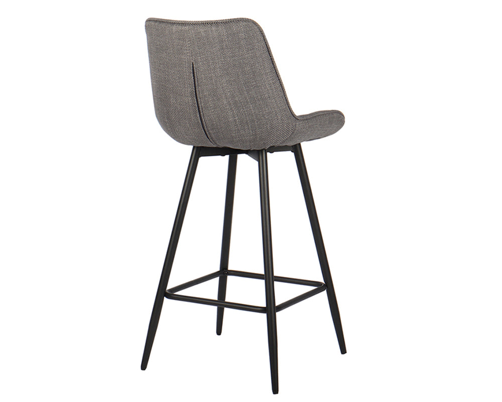 Chaise de bar en métal gris clair - Rousseau Furniture - Souffle d'Intérieur