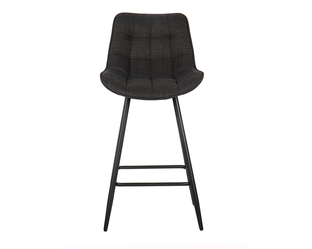 Chaise de bar en métal gris foncé - Rousseau Furniture - Souffle d'Intérieur