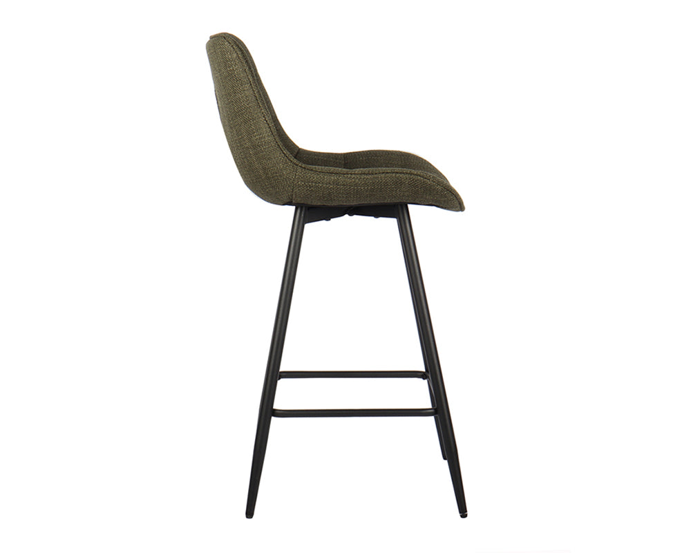 Chaise de bar en métal vert - Rousseau Furniture - Souffle d'Intérieur