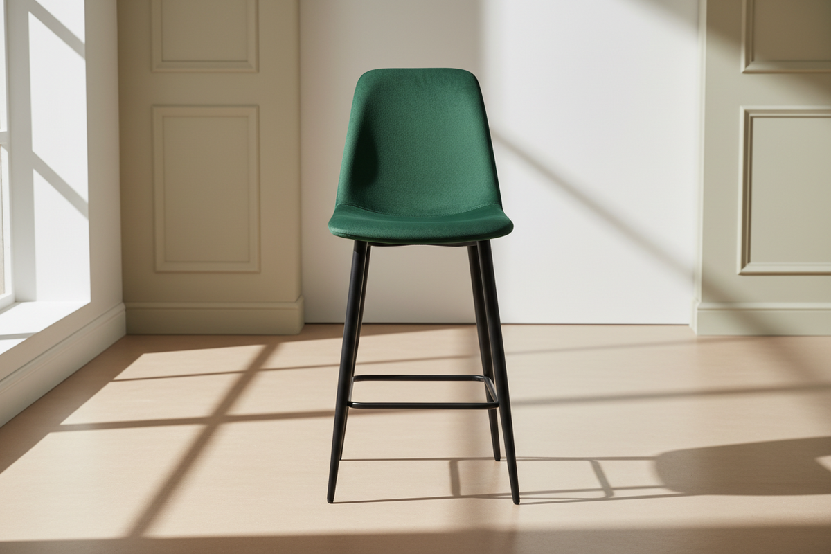 Boy chaise de bar en velours – vue d'ensemble
