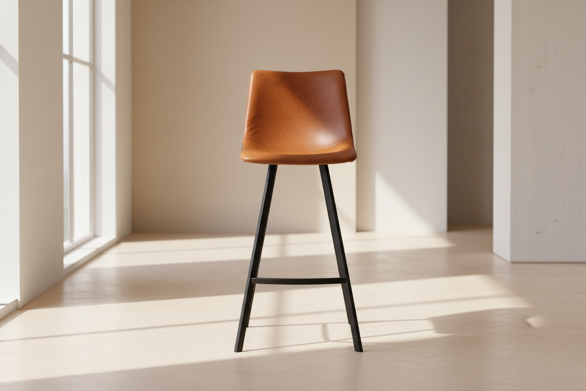 Ozany chaise haute cognac – vue de face