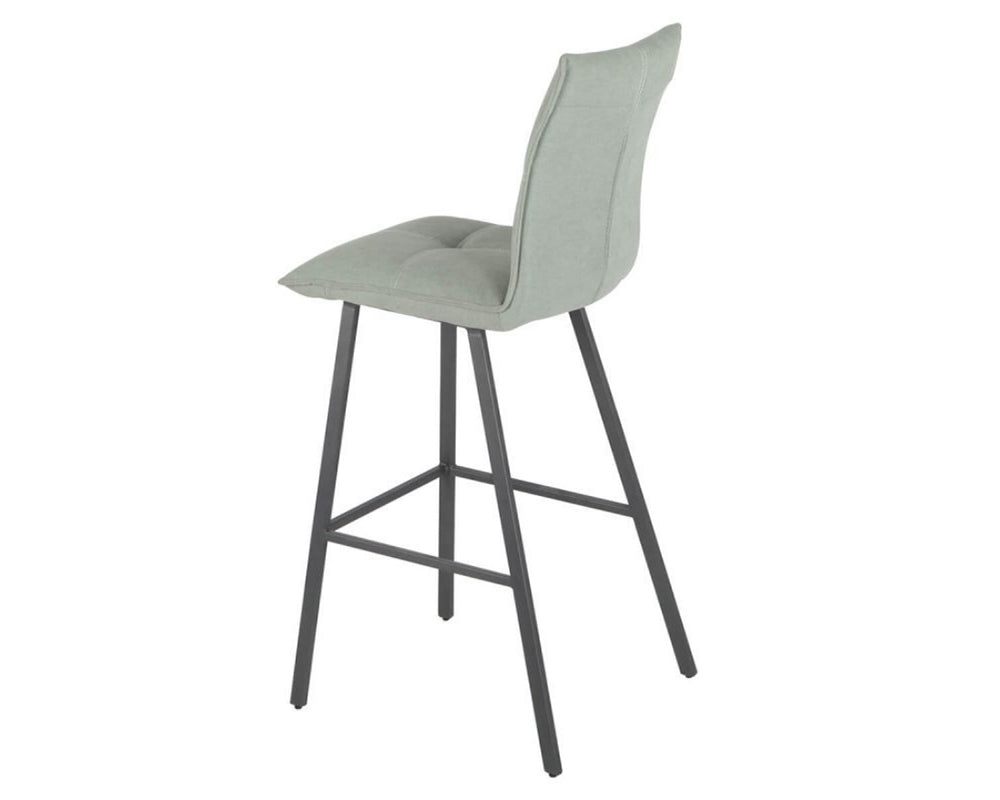 Chaise de bar confortable pieds métal tissu vert - SOUFFLE D'intérieur