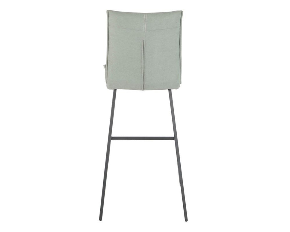 Chaise de bar confortable pieds métal tissu vert - SOUFFLE D'intérieur