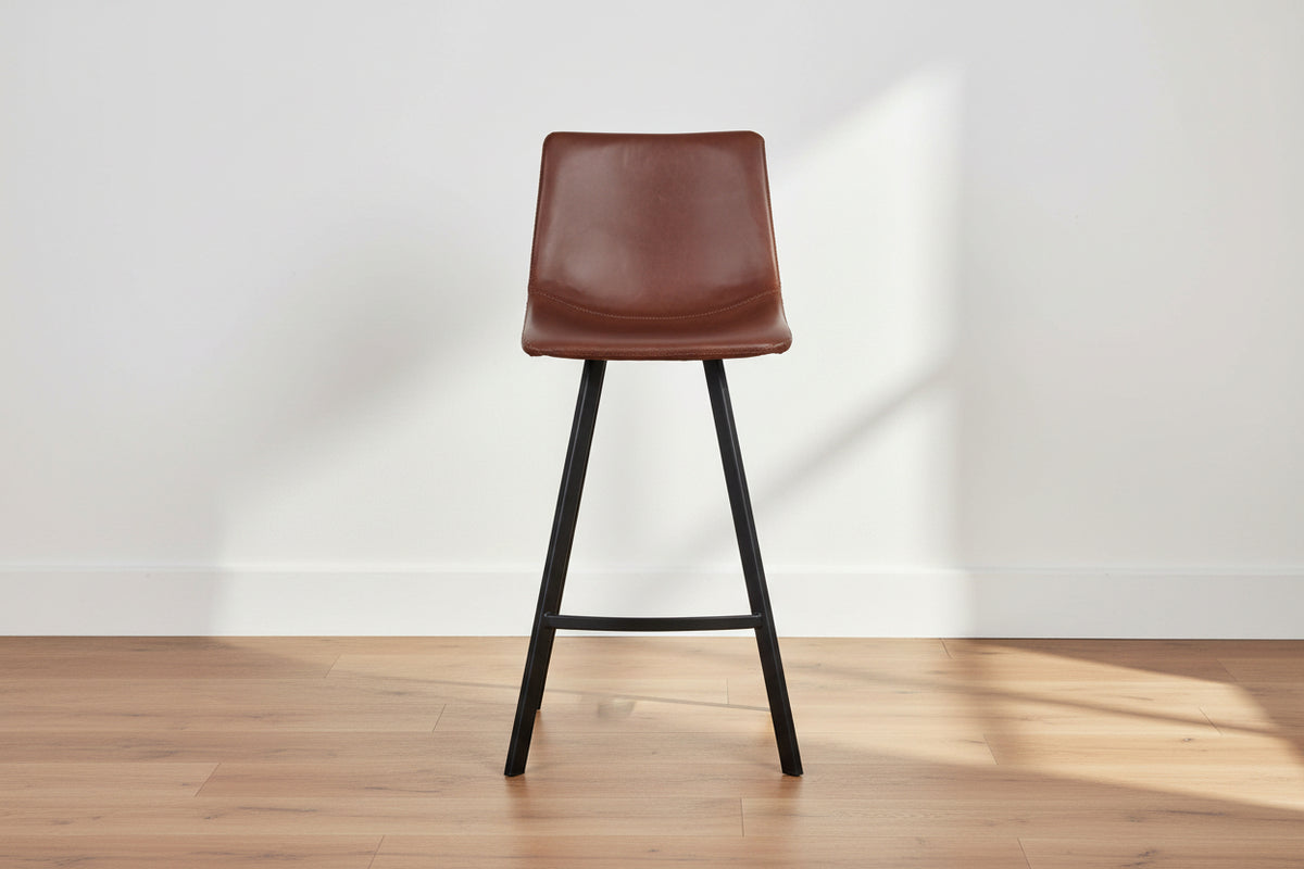 Ozany chaise haute marron pieds métal – vue de face