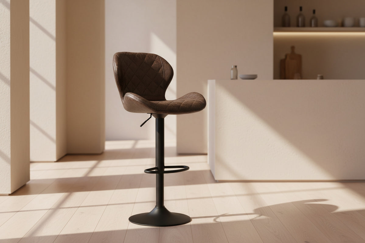 Chaise de bar stylé brun foncé - Rousseau Furniture - Souffle d'Intérieur