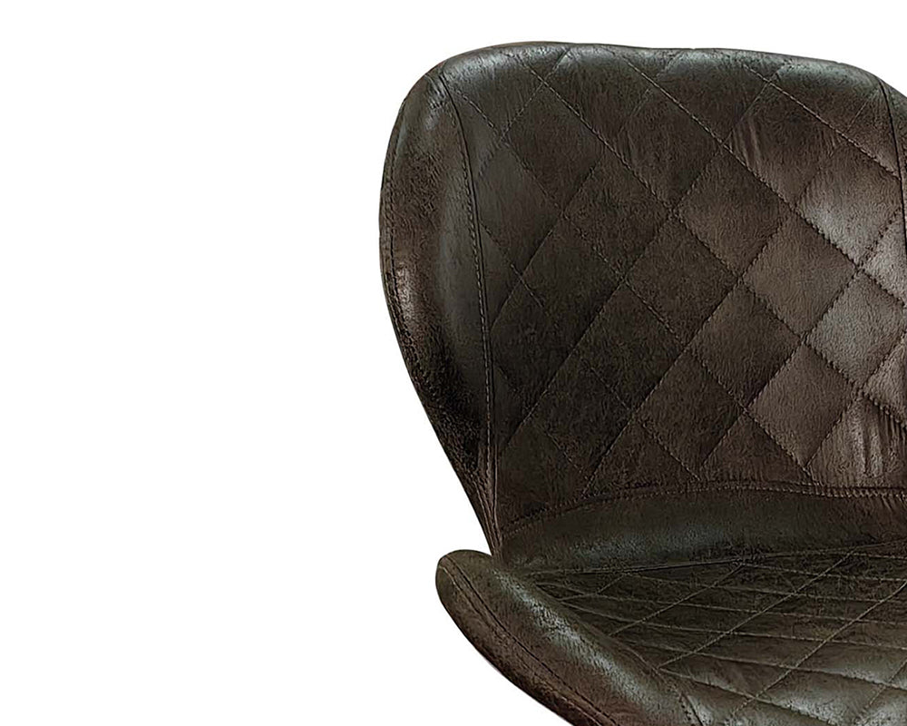 Chaise de bar stylé brun foncé - Rousseau Furniture - Souffle d'Intérieur