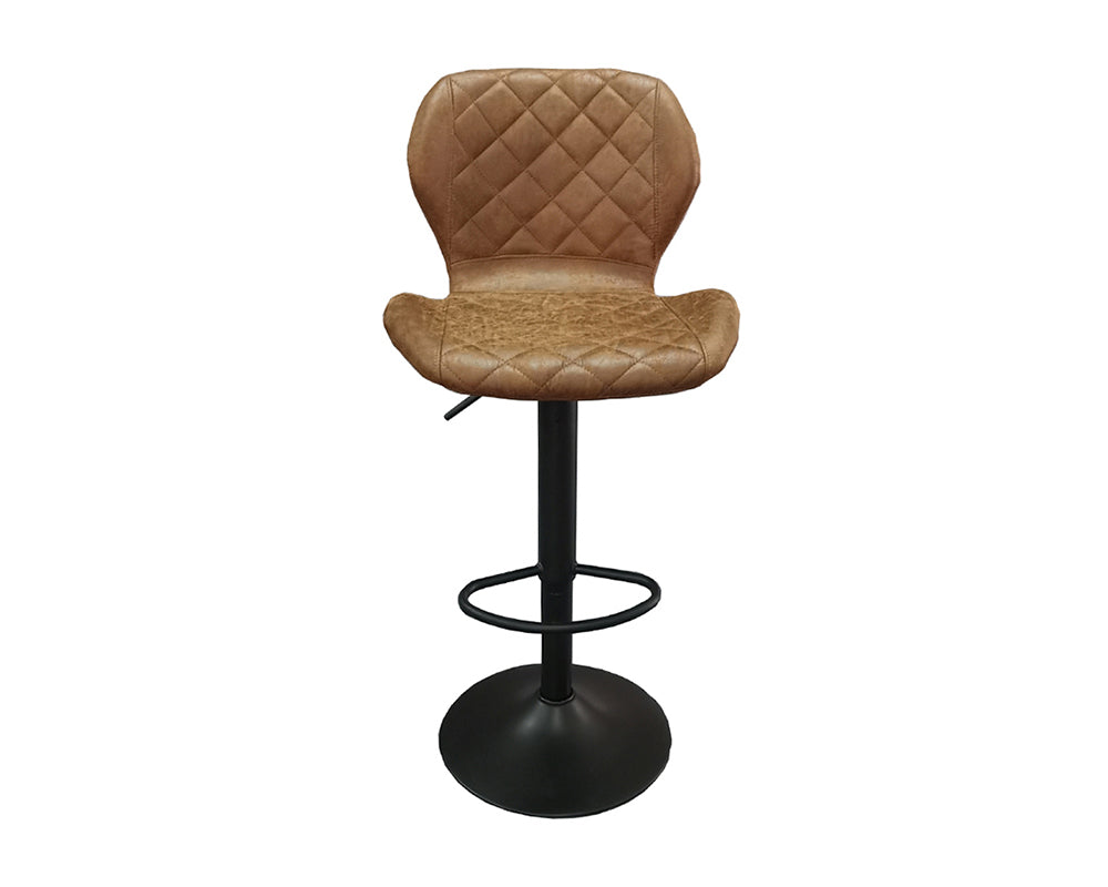 Chaise de bar stylé cognac - Rousseau Furniture - Souffle d'Intérieur
