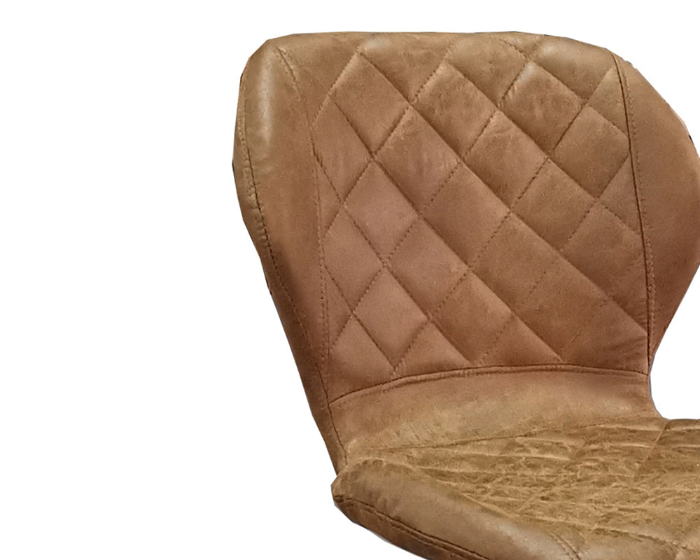 Chaise de bar stylé cognac - Rousseau Furniture - Souffle d'Intérieur