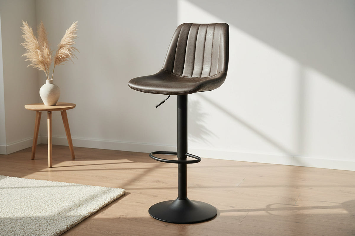 Chaise de bar tabouret brun foncé - Rousseau Furniture - Souffle d'Intérieur