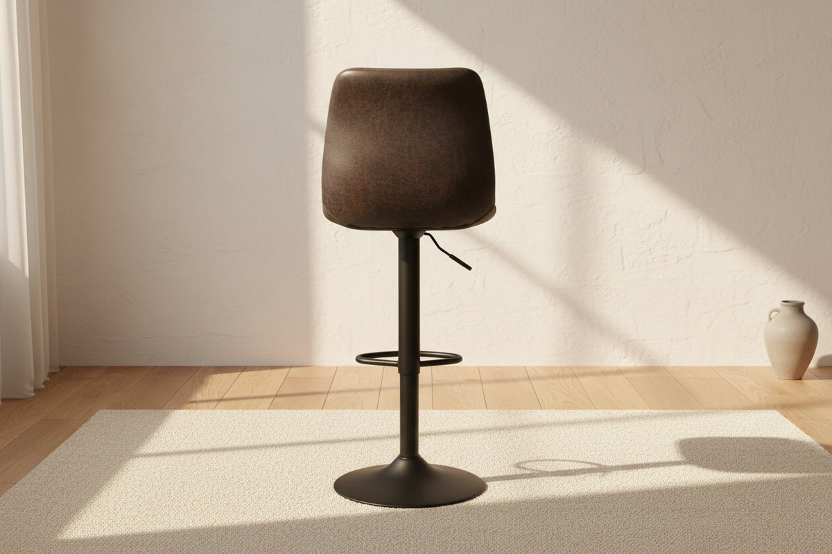 Chaise de bar tabouret brun foncé - Rousseau Furniture - Souffle d'Intérieur