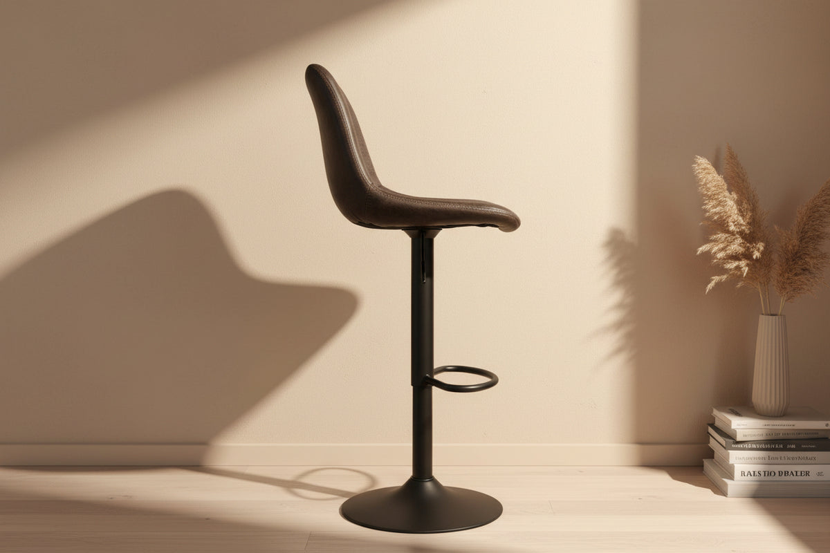 Chaise de bar tabouret brun foncé - Rousseau Furniture - Souffle d'Intérieur