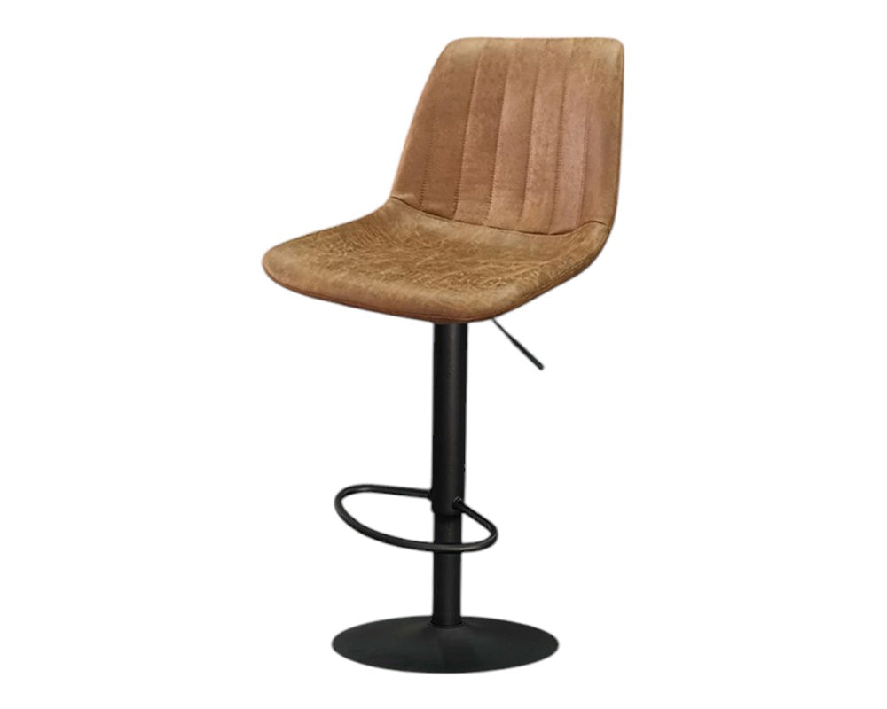 Chaise de bar tabouret cognac - Rousseau Furniture - Souffle d'Intérieur