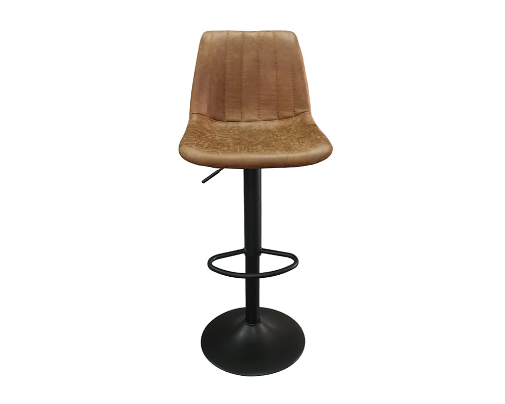 Chaise de bar tabouret cognac - Rousseau Furniture - Souffle d'Intérieur